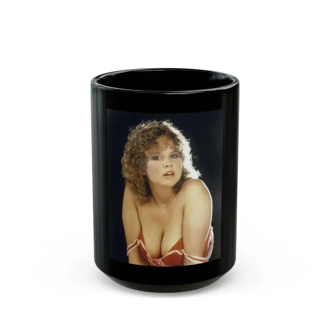 Linda Blair #337 1 (Vintage Female Icon) Black Coffee Mug 15oz - Go Mug Yourself