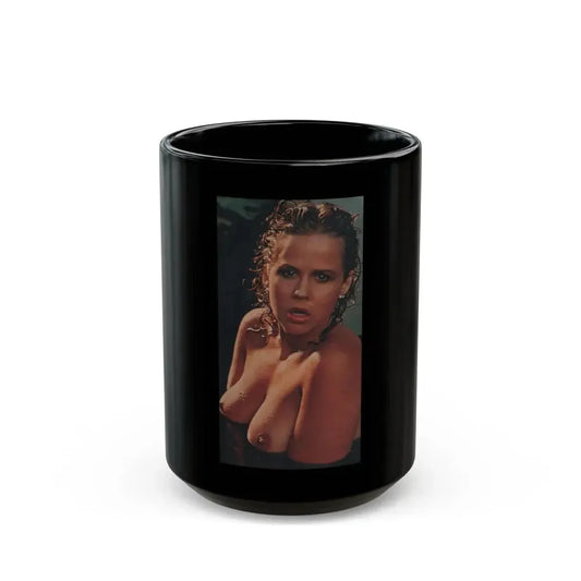 Linda Blair #338 - Topless Magazine Clipping (Vintage Female Icon) Black Coffee Mug 15oz - Go Mug Yourself