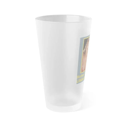 Linda Blair #339 - High Society Mag. Cover August '83 (Vintage Female Icon) Frosted Pint Glass 16oz - Go Mug Yourself