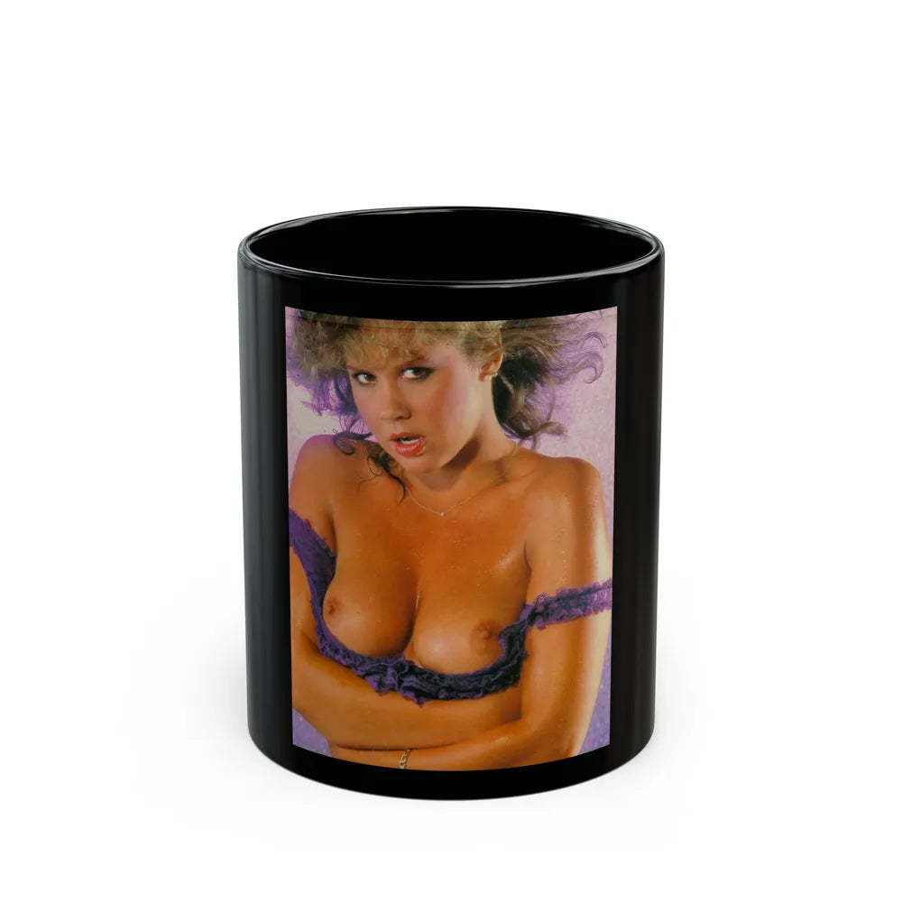 Linda Blair #343 (Vintage Female Icon) Black Coffee Mug-11oz-Go Mug Yourself