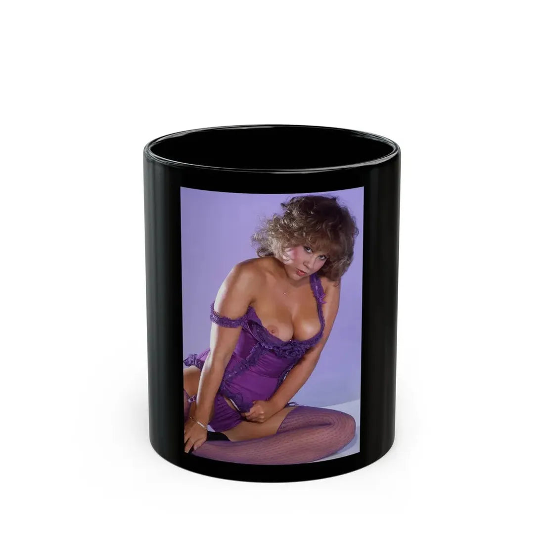 Linda Blair #344 (Vintage Female Icon) Black Coffee Mug 11oz - Go Mug Yourself