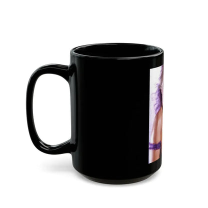 Linda Blair #345 - Topless (Vintage Female Icon) Black Coffee Mug - Go Mug Yourself