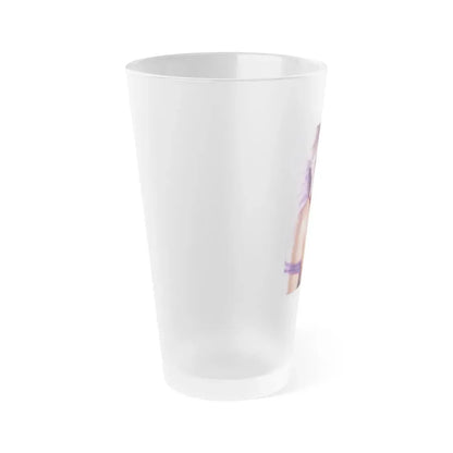Linda Blair #345 - Topless (Vintage Female Icon) Frosted Pint Glass 16oz - Go Mug Yourself