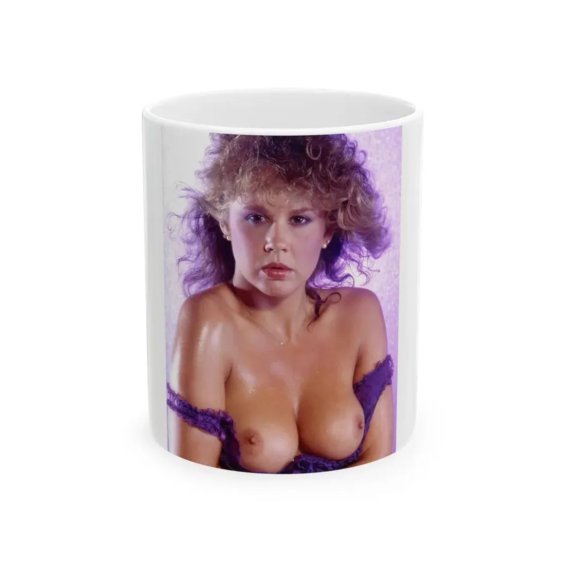 Linda Blair #345 - Topless (Vintage Female Icon) White Coffee Mug 11oz - Go Mug Yourself