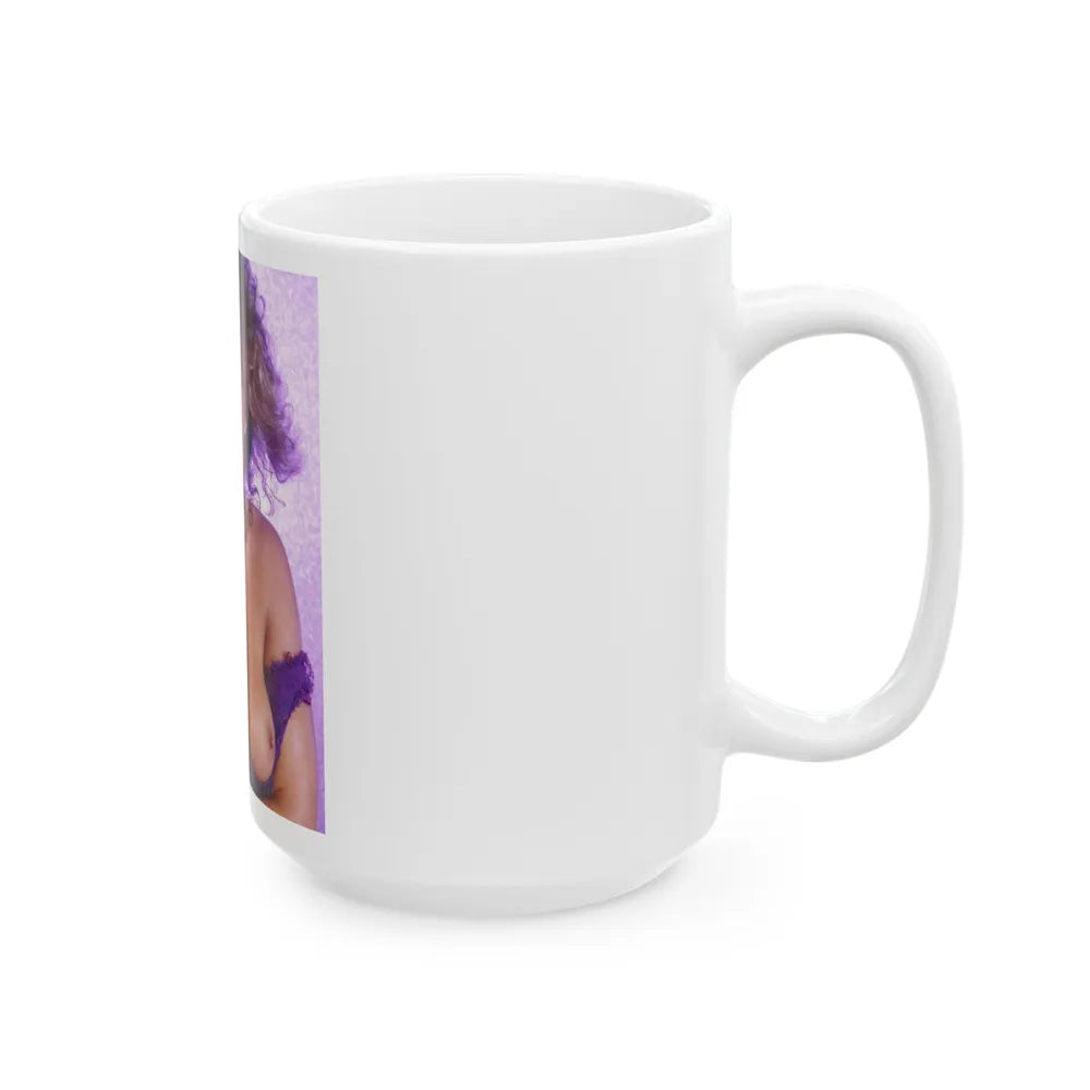 Linda Blair #345 - Topless (Vintage Female Icon) White Coffee Mug-Go Mug Yourself