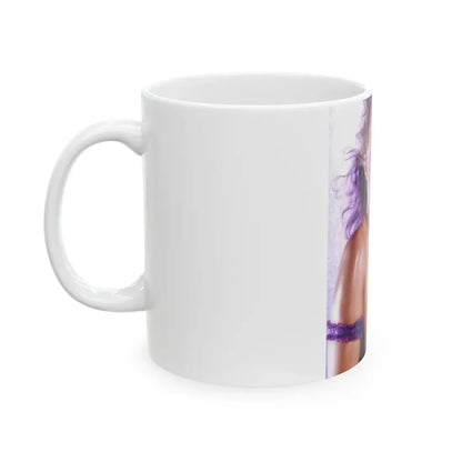 Linda Blair #345 - Topless (Vintage Female Icon) White Coffee Mug - Go Mug Yourself