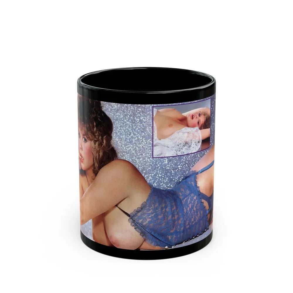 Linda Blair #348 (Vintage Female Icon) Black Coffee Mug-11oz-Go Mug Yourself