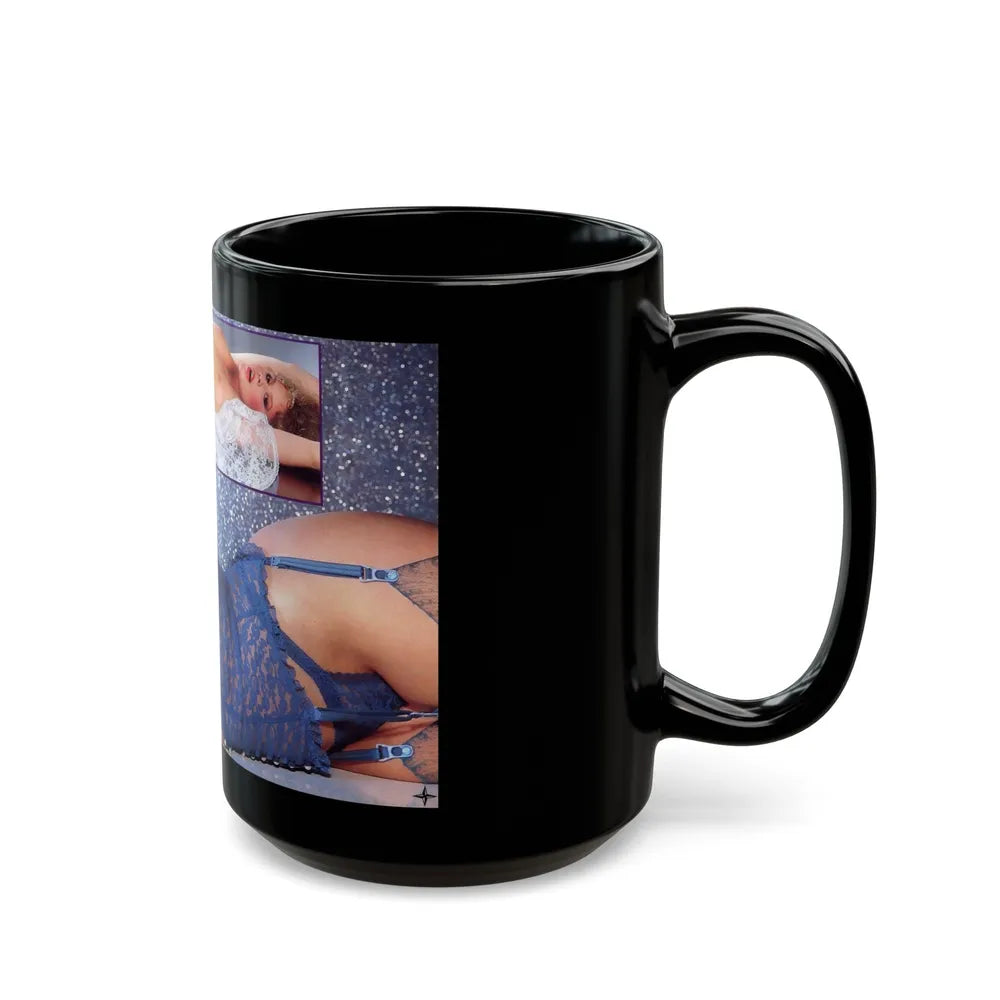 Linda Blair #348 (Vintage Female Icon) Black Coffee Mug-Go Mug Yourself