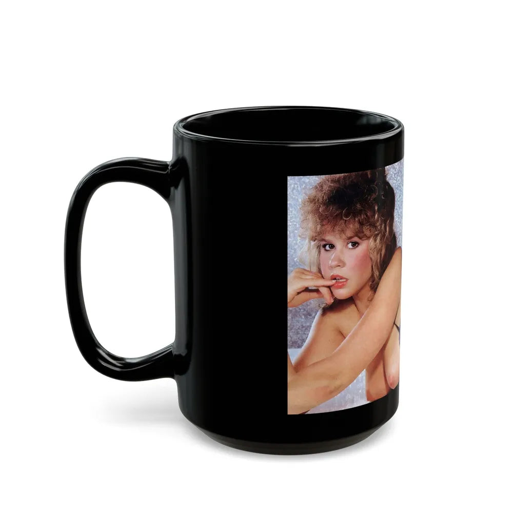 Linda Blair #348 (Vintage Female Icon) Black Coffee Mug-Go Mug Yourself