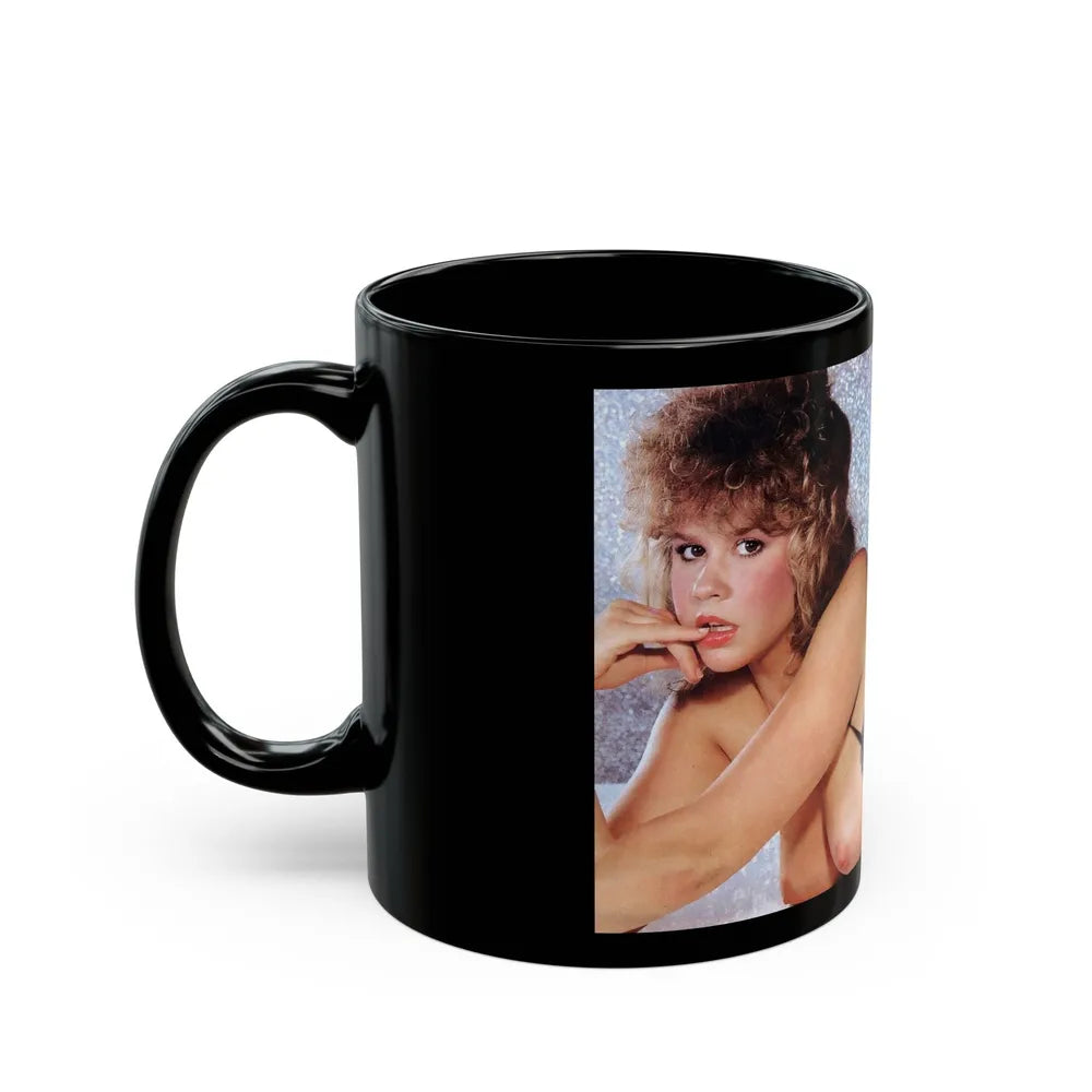 Linda Blair #348 (Vintage Female Icon) Black Coffee Mug-Go Mug Yourself