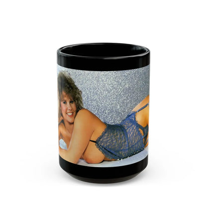 Linda Blair #349 (Vintage Female Icon) Black Coffee Mug-15oz-Go Mug Yourself