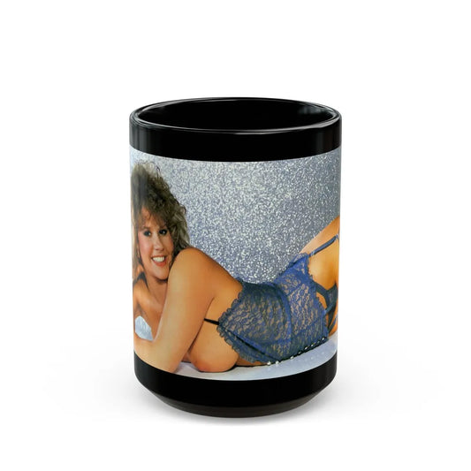 Linda Blair #349 (Vintage Female Icon) Black Coffee Mug-15oz-Go Mug Yourself