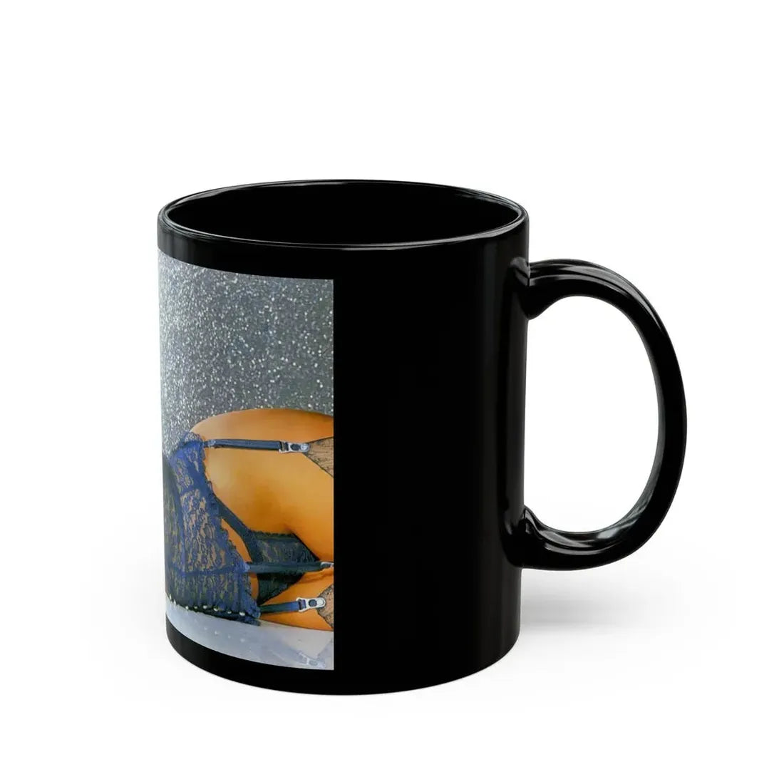 Linda Blair #349 (Vintage Female Icon) Black Coffee Mug - Go Mug Yourself