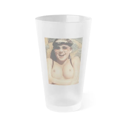 Linda Blair #350 (Vintage Female Icon) Frosted Pint Glass 16oz 16oz Frosted - Go Mug Yourself