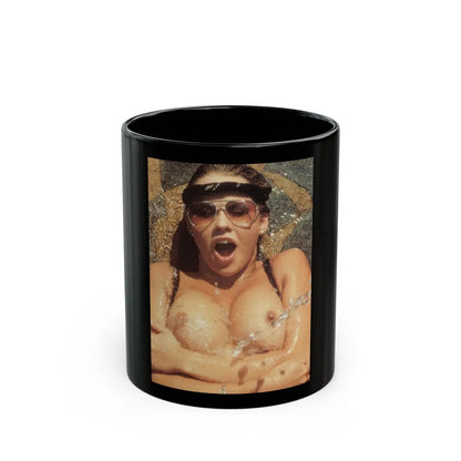 Linda Blair #351 (Vintage Female Icon) Black Coffee Mug-11oz-Go Mug Yourself