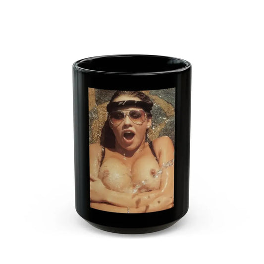 Linda Blair #351 (Vintage Female Icon) Black Coffee Mug 15oz - Go Mug Yourself