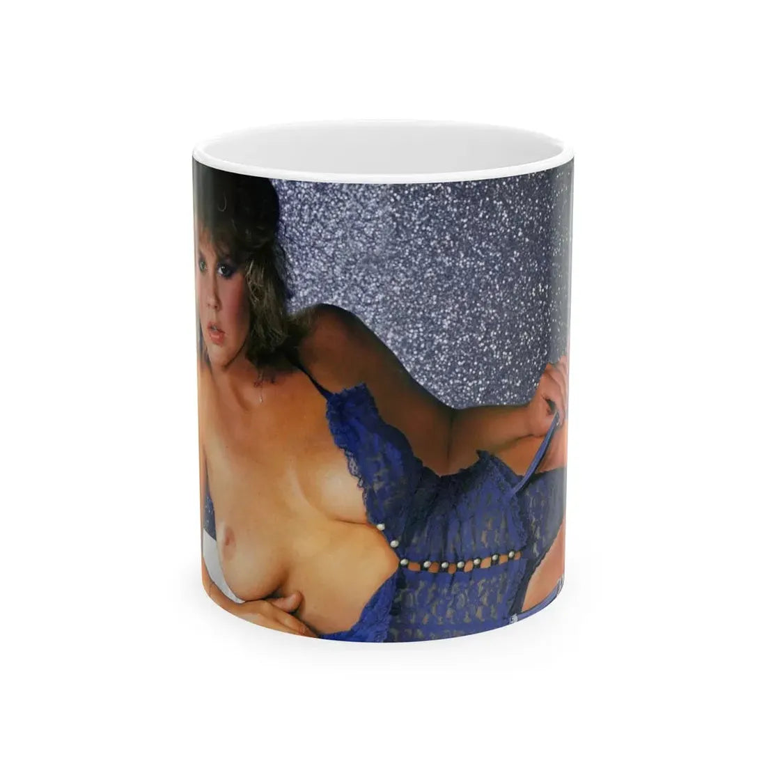 Linda Blair #352 - Topless (Vintage Female Icon) White Coffee Mug 11oz - Go Mug Yourself