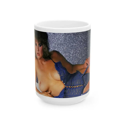 Linda Blair #352 - Topless (Vintage Female Icon) White Coffee Mug 15oz - Go Mug Yourself