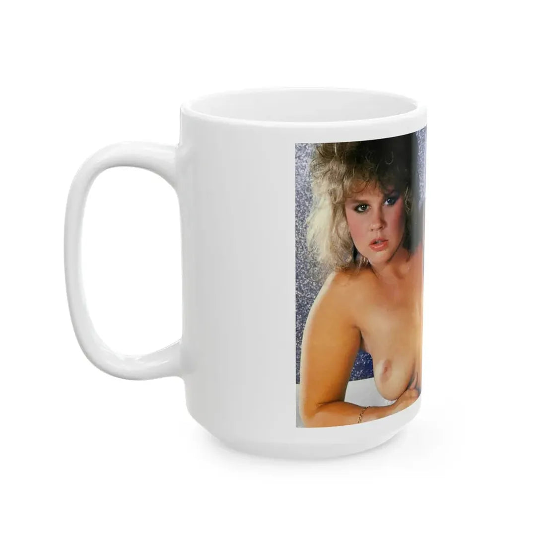Linda Blair #352 - Topless (Vintage Female Icon) White Coffee Mug - Go Mug Yourself