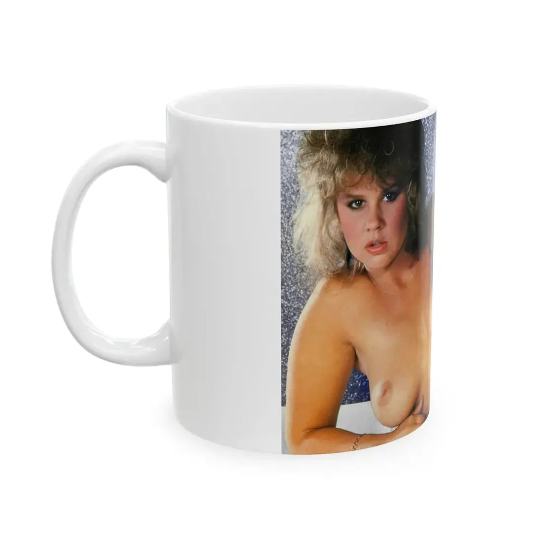 Linda Blair #352 - Topless (Vintage Female Icon) White Coffee Mug - Go Mug Yourself