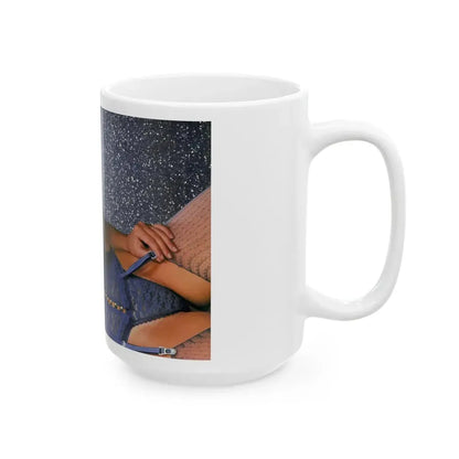 Linda Blair #352 - Topless (Vintage Female Icon) White Coffee Mug - Go Mug Yourself