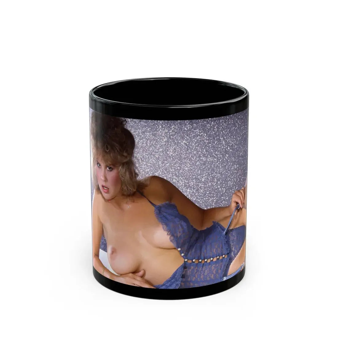 Linda Blair #353 (Vintage Female Icon) Black Coffee Mug 11oz - Go Mug Yourself