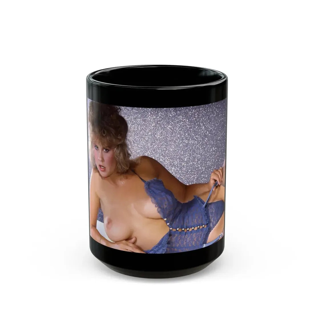 Linda Blair #353 (Vintage Female Icon) Black Coffee Mug 15oz - Go Mug Yourself