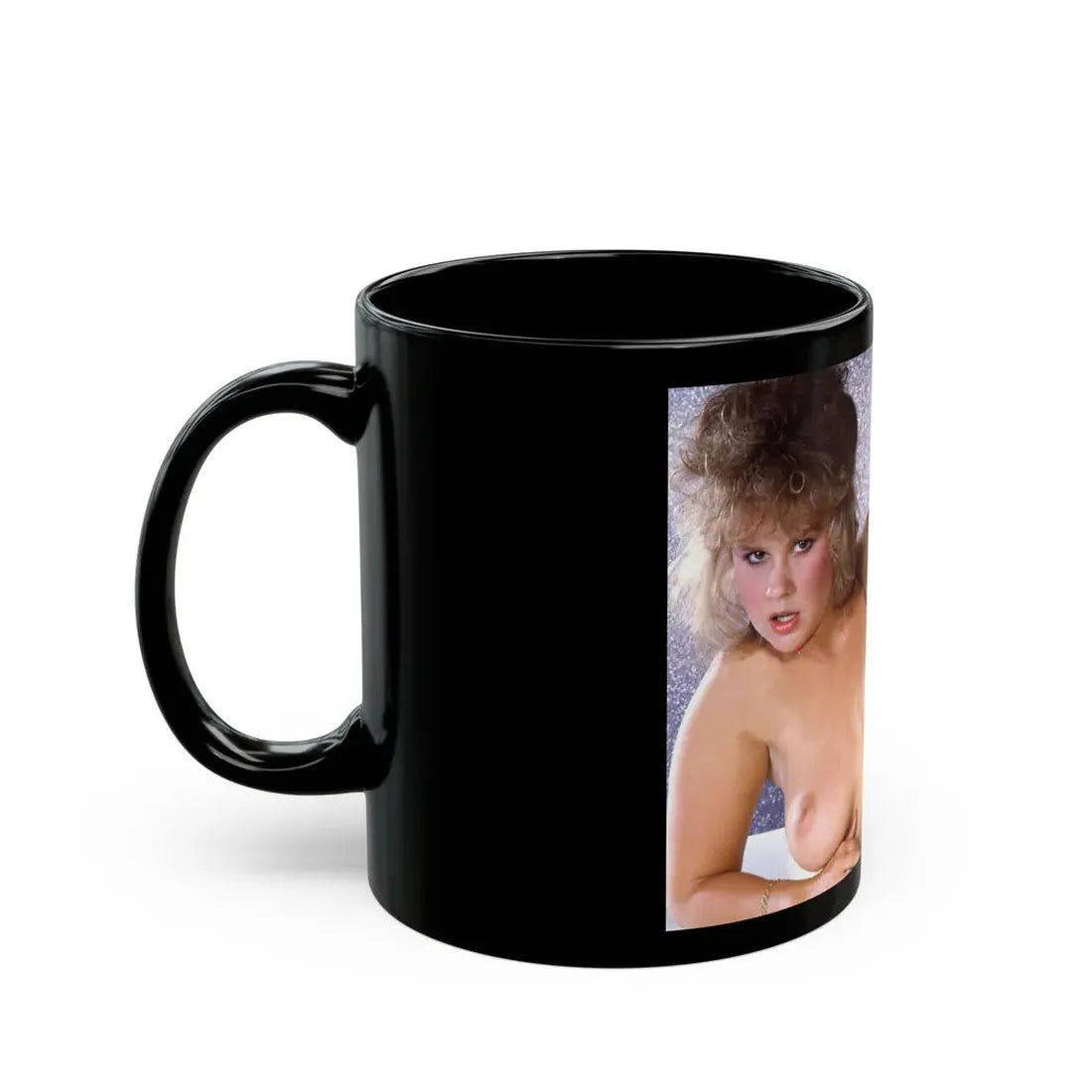 Linda Blair #353 (Vintage Female Icon) Black Coffee Mug - Go Mug Yourself