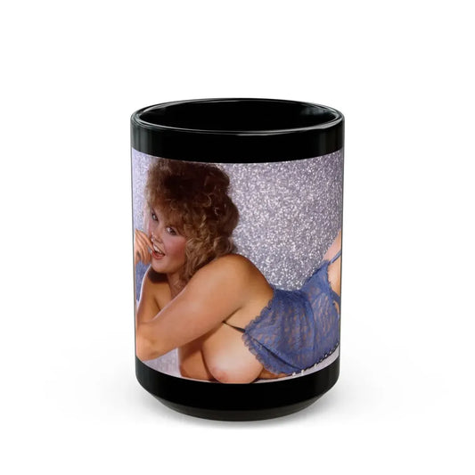 Linda Blair #354 (Vintage Female Icon) Black Coffee Mug 15oz - Go Mug Yourself