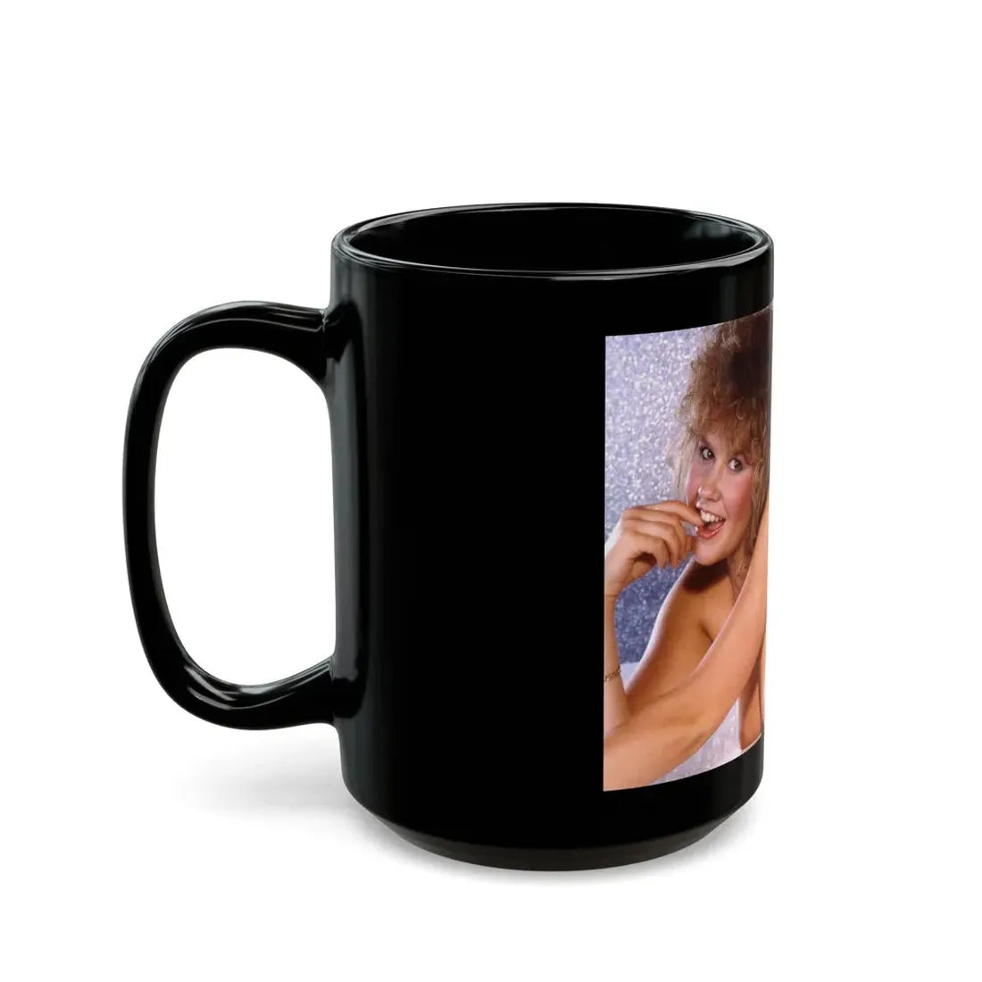 Linda Blair #354 (Vintage Female Icon) Black Coffee Mug - Go Mug Yourself