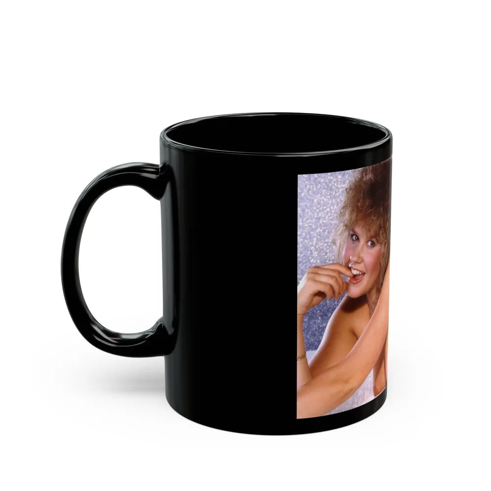 Linda Blair #354 (Vintage Female Icon) Black Coffee Mug-Go Mug Yourself