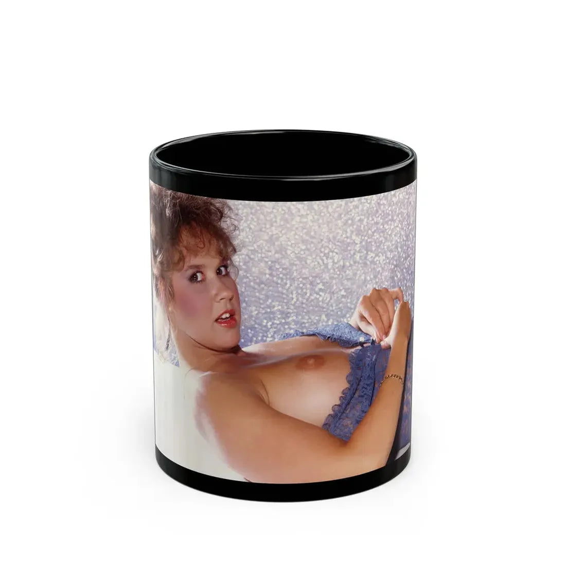 Linda Blair #356 (Vintage Female Icon) Black Coffee Mug 11oz - Go Mug Yourself