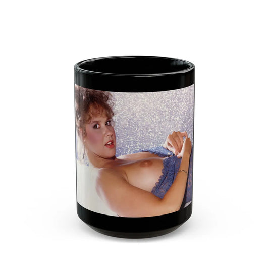 Linda Blair #356 (Vintage Female Icon) Black Coffee Mug-15oz-Go Mug Yourself