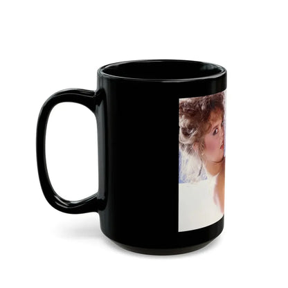 Linda Blair #356 (Vintage Female Icon) Black Coffee Mug - Go Mug Yourself