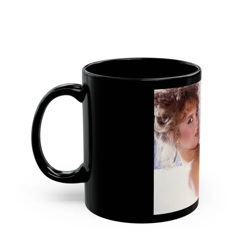 Linda Blair #356 (Vintage Female Icon) Black Coffee Mug-Go Mug Yourself