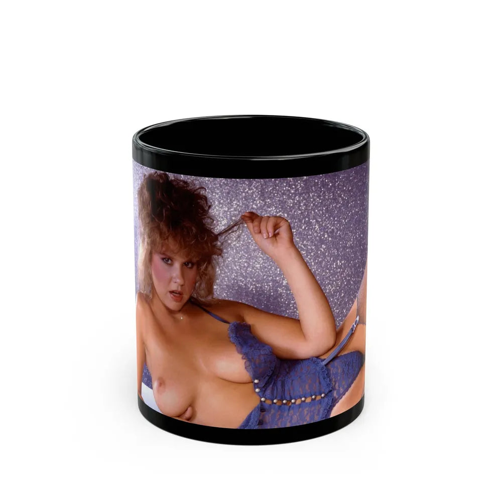 Linda Blair #357 (Vintage Female Icon) Black Coffee Mug-11oz-Go Mug Yourself