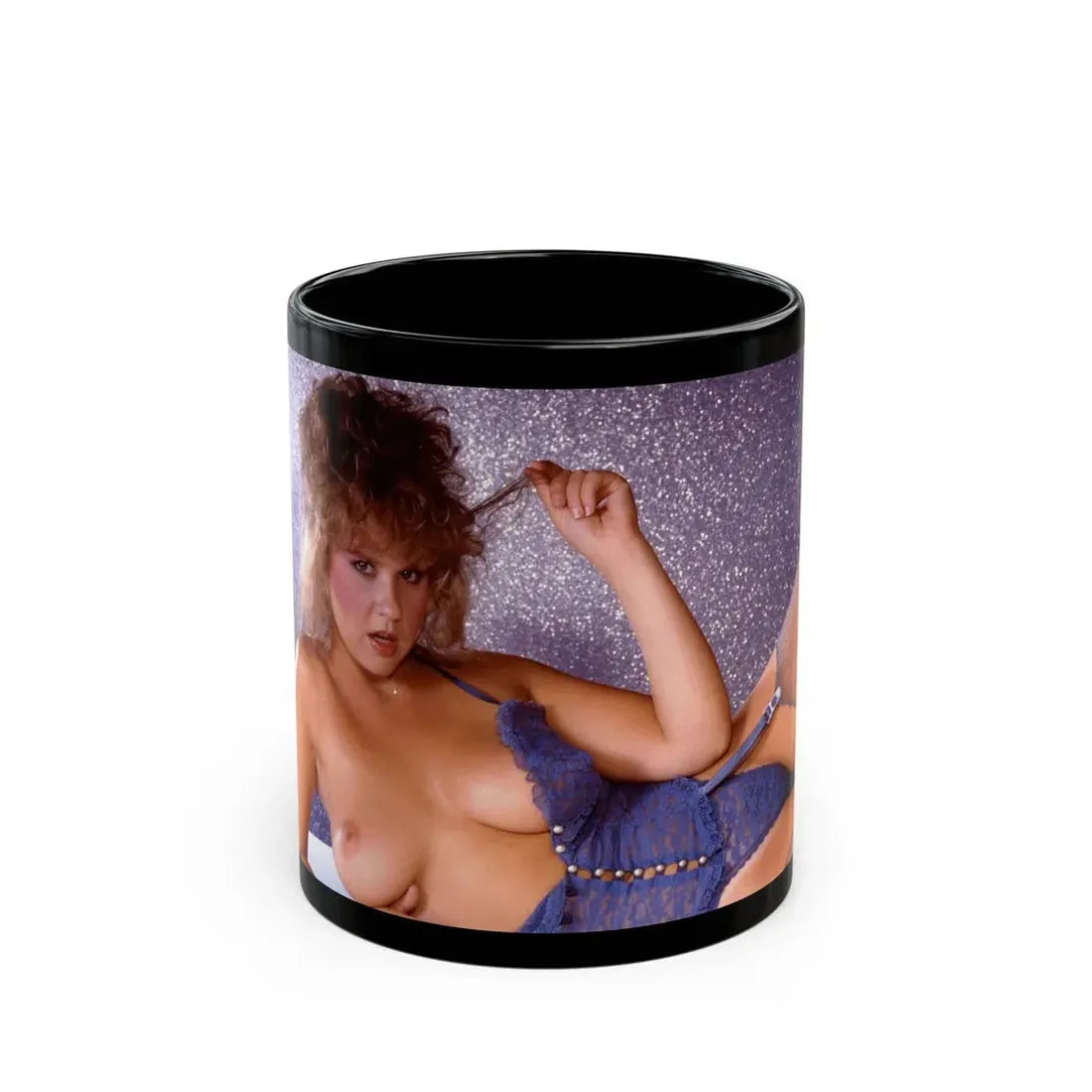 Linda Blair #357 (Vintage Female Icon) Black Coffee Mug 11oz - Go Mug Yourself