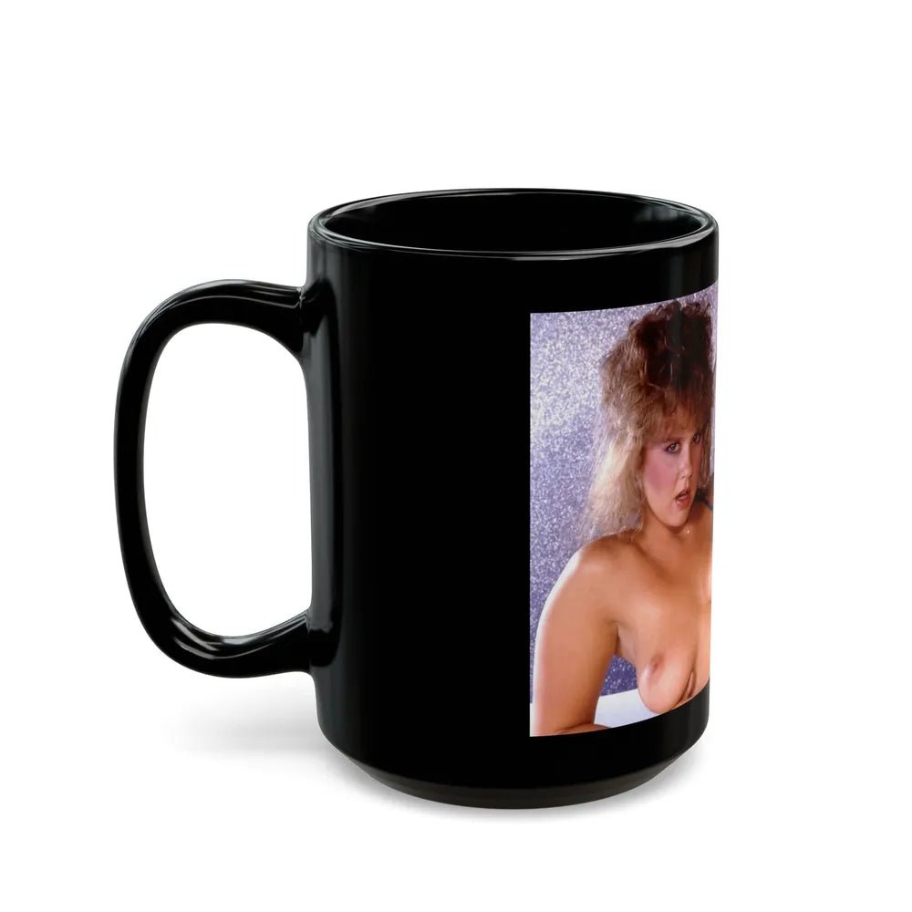 Linda Blair #357 (Vintage Female Icon) Black Coffee Mug-Go Mug Yourself