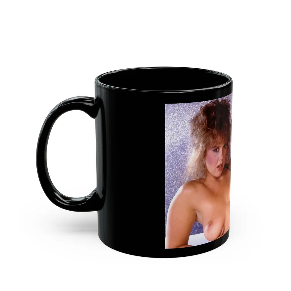 Linda Blair #357 (Vintage Female Icon) Black Coffee Mug-Go Mug Yourself