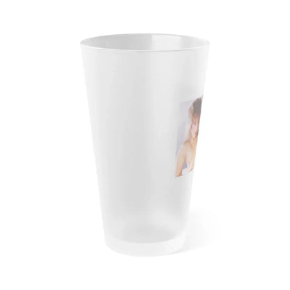 Linda Blair #357 (Vintage Female Icon) Frosted Pint Glass 16oz - Go Mug Yourself
