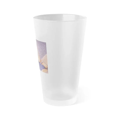 Linda Blair #357 (Vintage Female Icon) Frosted Pint Glass 16oz - Go Mug Yourself