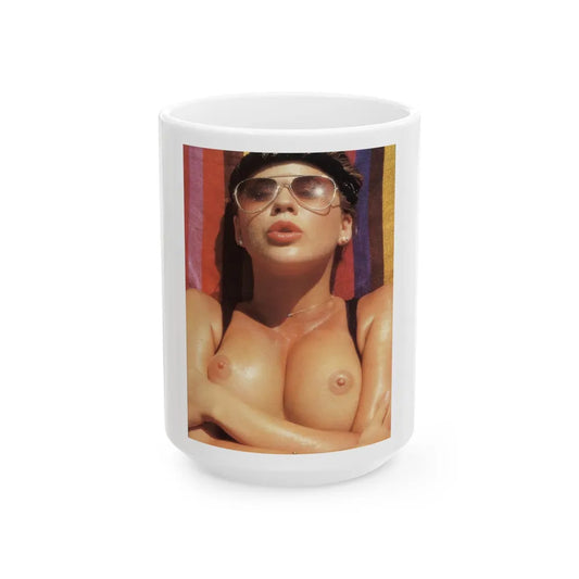 Linda Blair #358 (Vintage Female Icon) White Coffee Mug-15oz-Go Mug Yourself