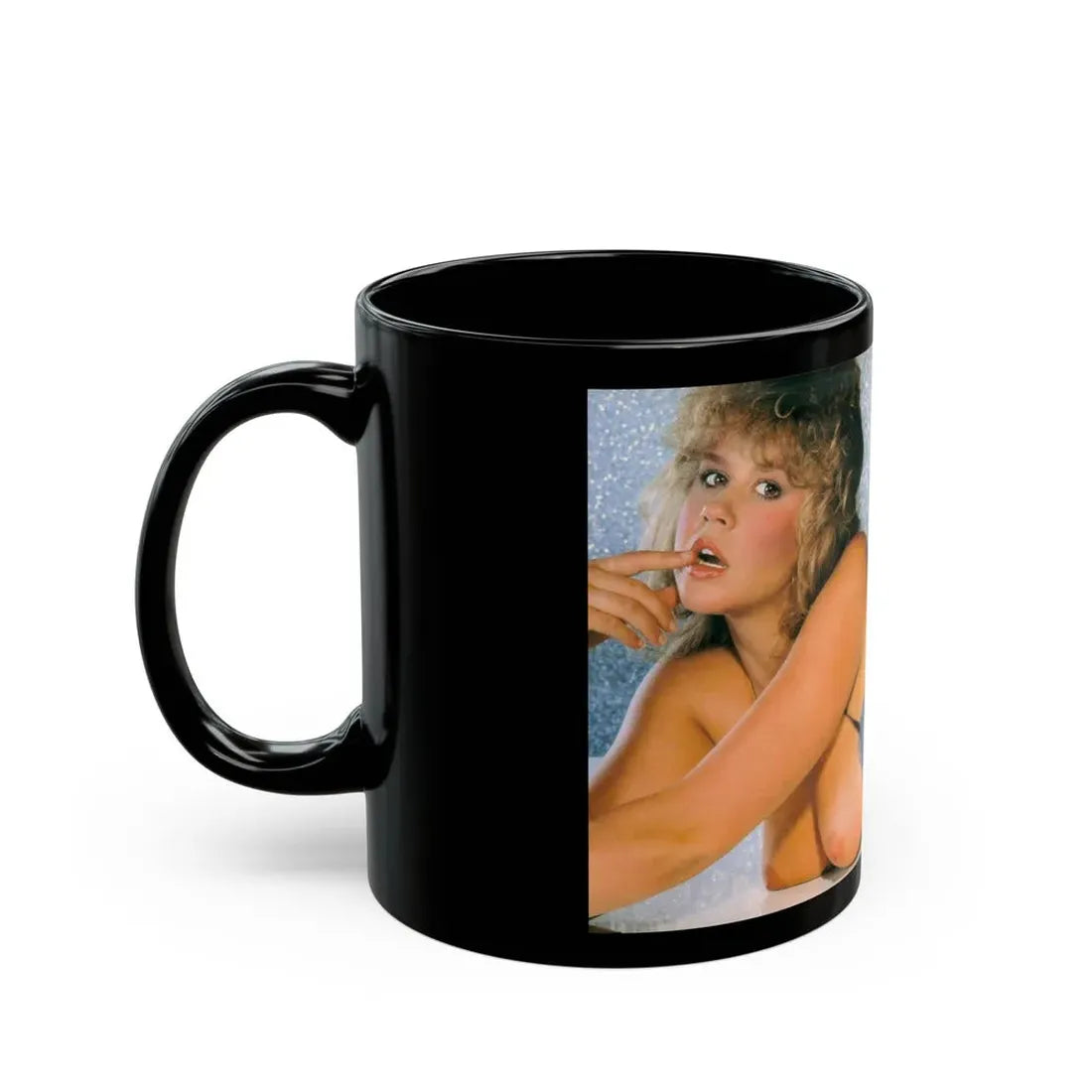 Linda Blair #359 (Vintage Female Icon) Black Coffee Mug - Go Mug Yourself