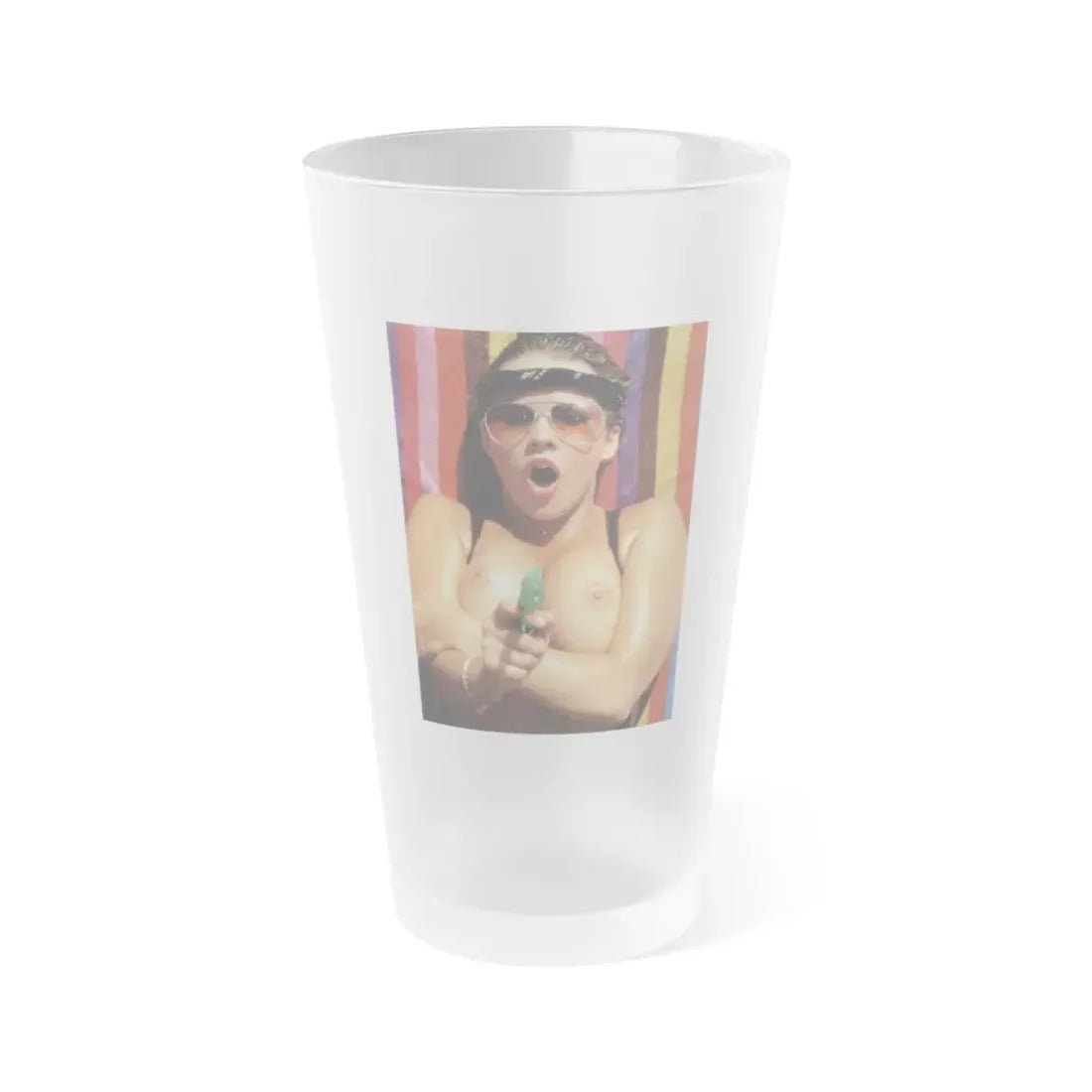 Linda Blair #360 (Vintage Female Icon) Frosted Pint Glass 16oz 16oz Frosted - Go Mug Yourself