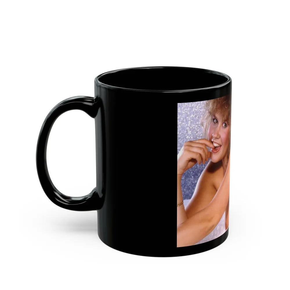 Linda Blair #361 (Vintage Female Icon) Black Coffee Mug-Go Mug Yourself