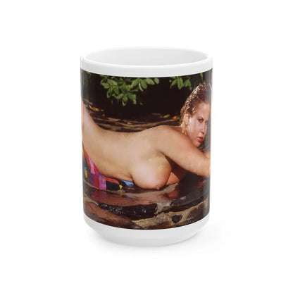 Linda Blair #362 - Topless (Vintage Female Icon) White Coffee Mug-15oz-Go Mug Yourself