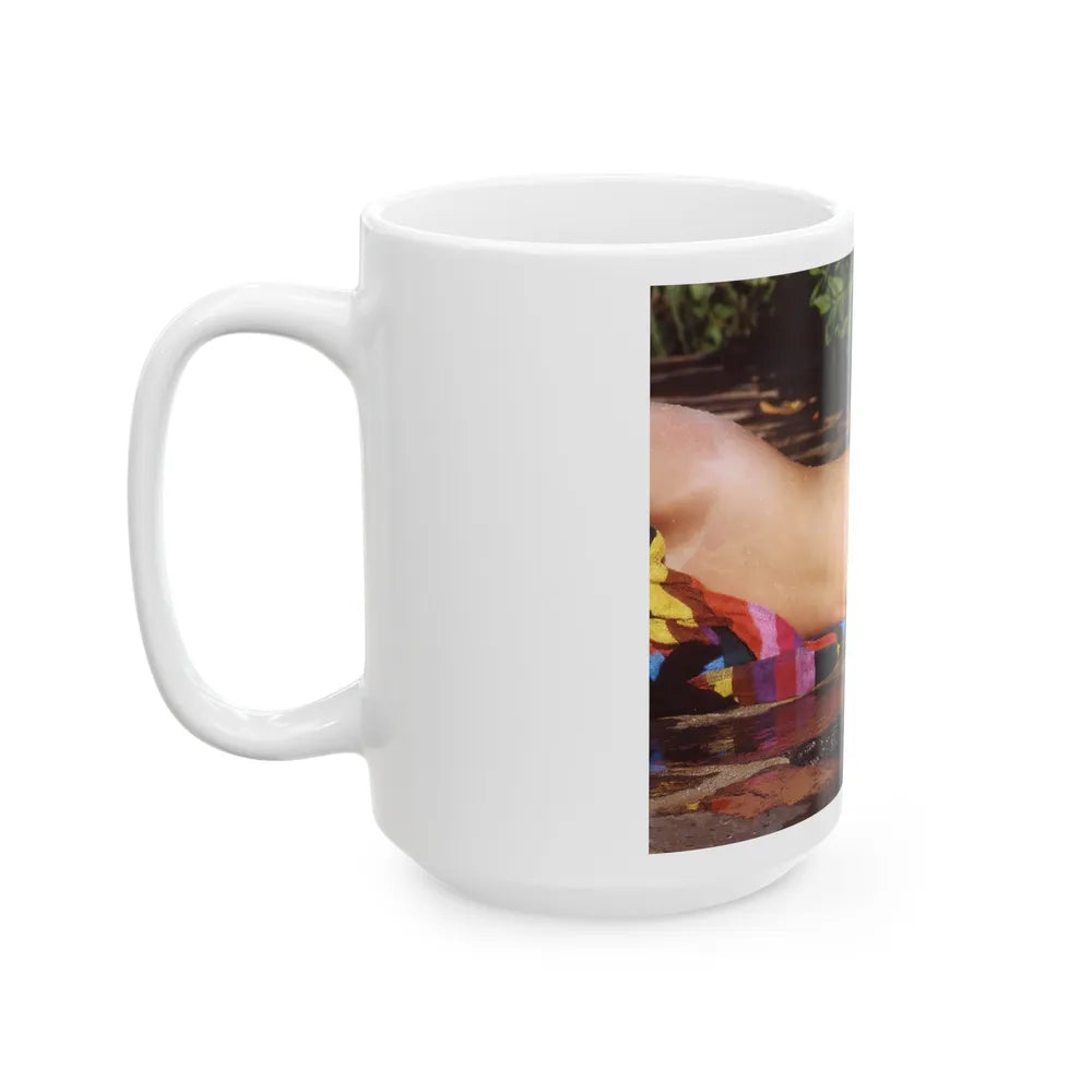 Linda Blair #362 - Topless (Vintage Female Icon) White Coffee Mug-Go Mug Yourself