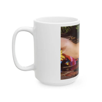 Linda Blair #362 - Topless (Vintage Female Icon) White Coffee Mug - Go Mug Yourself