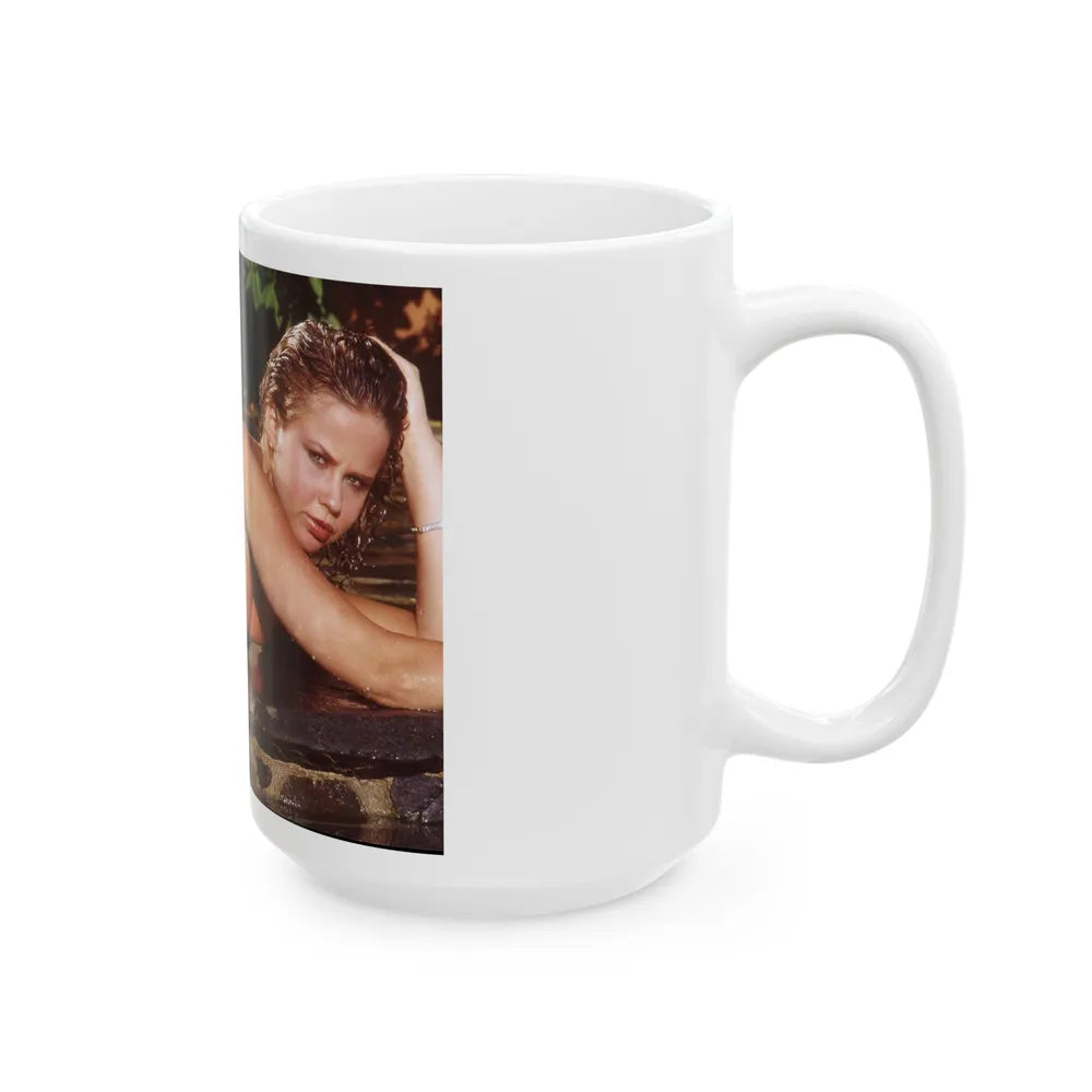 Linda Blair #362 - Topless (Vintage Female Icon) White Coffee Mug-Go Mug Yourself