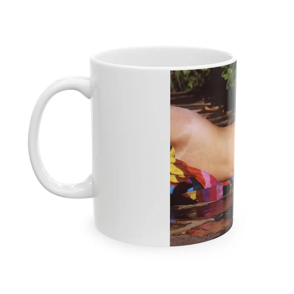 Linda Blair #362 - Topless (Vintage Female Icon) White Coffee Mug-Go Mug Yourself